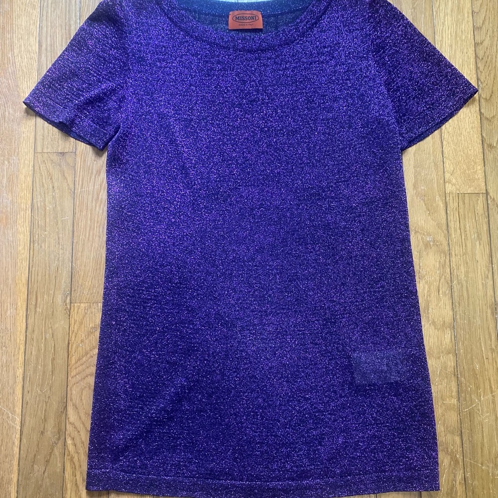 Missoni Purple Lurex Top Size 6/M